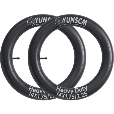 YUNSCM 2-PCS 14" Heavy Duty Bike Tubes 14x1.75/2.25 Schrader Valve 45/57-254 Inner Tubes Compatible with 14x1.75 14x1.95 14x2.0 14x2.125 14x2.25 E-Bike Bicycle Tire Tubes