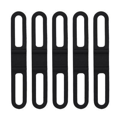5PCS Silicone Band, Multipurpose Handlebar Strap Cycling Flashlight Mount Holder