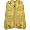 Replacement 1911 Grips Full Size for Colt Rock Island Springfield Taurus & Clones, Gold Grips, fits Standard Government 1911 Models view 3