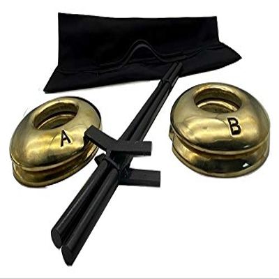 Saving Shepherd Deluxe Solid Brass Quoits Set - Executive Amish Horseshoes Outdoor Ring Toss Game USA Handcrafted