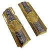 Replacement 1911 Full-Size Grips -Ambi Safety Cut Gold Nickel Metal Grips, Free 1911 Grip Screws Included view 2