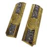 Replacement 1911 Full-Size Grips -Ambi Safety Cut Gold Nickel Metal Grips, Free 1911 Grip Screws Included view 3