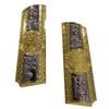 Replacement 1911 Full-Size Grips -Ambi Safety Cut Gold Nickel Metal Grips, Free 1911 Grip Screws Included view 4