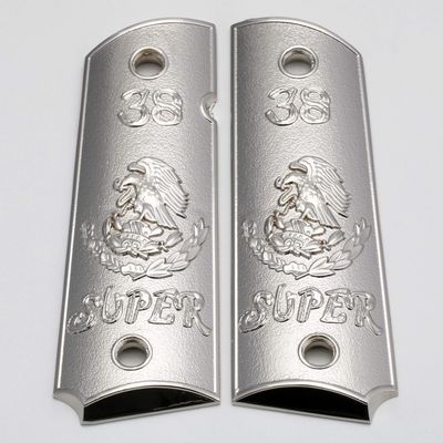 Replacement 1911 Full Size Grips for Kimber, Colt, Rock Island, Springfield, Taurus, & Clones - 38 Super Nickel Grips