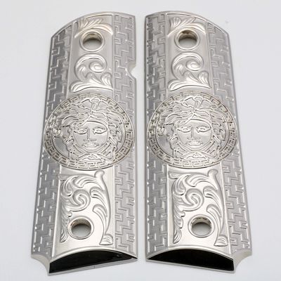 Replacement 1911 Full Size Grips for Kimber, Colt, Rock Island, Springfield, Taurus, & Clones - Luxury Nickel Grips