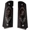Custom 1911 Full-Size Pistol Grips Black Nickel Finish, Ambi Cut Compatible with Government & Commander Models view 1