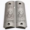 Replacement 1911 Full Size Grips for Kimber, Colt, Rock Island, Springfield, Taurus, & Clones - 38 Super Eagle Brushed Nickel Grips view 1