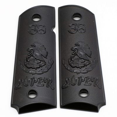 Replacement 1911 Full Size Grips for Kimber, Colt, Rock Island, Springfield, Taurus, & Clones - 38 Super Black Grips