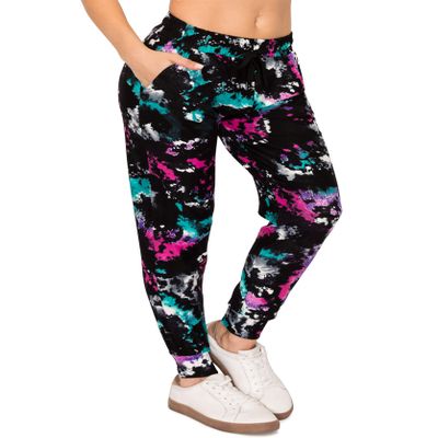 ALWAYS Women's Tie Dye Jogger Pants - Skinny Fit Premium Soft Lightweight Stretch Pockets Sweatpants 4238 L