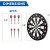 GSE Games & Sports Expert 18"x1" 2-in-1 Paper Dartboard Game Set with Six 17G Steel Tip Darts. Baseball and Dart Board Games Set view 3