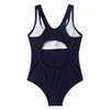 ACSUSS Kids Girls One Piece Sleeveless Swimsuit Swimwear Color Block Racer Back Sports Tank Top Bathing Suit Sunsuit Blue 3-4 view 3