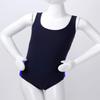 ACSUSS Kids Girls One Piece Sleeveless Swimsuit Swimwear Color Block Racer Back Sports Tank Top Bathing Suit Sunsuit Blue 3-4 view 4