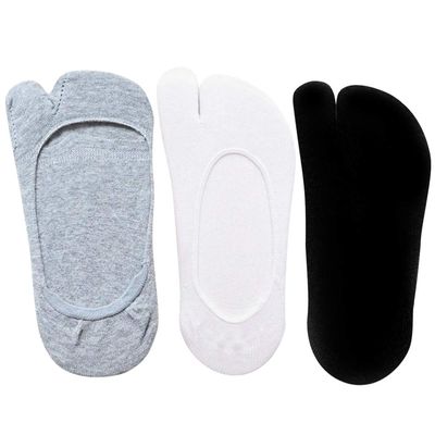 3 Pairs Tabi Socks Flip-flop Socks Non Slip No Show Flat Boat Line for Women Girls