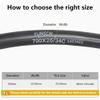 700C Heavy Duty Bike Tubes 700x25C/26C/28C/32C/34C AV48 Schrader Valve (25/34-622) 700C Bicycle Inner Tubes Compatible with 700x25C 700x26C 700x28C 700x30C 700x32C Bike Tire Tubes 2-PCS view 2