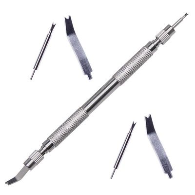 5 Pieces Spring Bar Tool Watch Repair Tool Kit for Watch Band Replacement and Pin Tool Set, Silver
