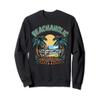 Beachaholic Skeleton Beach Palm Trees Sand Surf Drinking Sweatshirt view 1