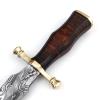 Rare Custom Damascus Dagger Hunting Knife | Outdoor Knife Camping Knife | Leather Handle with Free Genuine Leather Sheath view 2