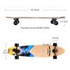 42 Inch Longboard Skateboard Complete Cruiser,The Original Artisan Maple Skateboard Cruiser for Cruising, Carving, Free-Style and DownhillSeaside view 2