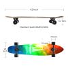 42 Inch Longboard Skateboard Complete Cruiser,The Original Artisan Maple Skateboard Cruiser for Cruising, Carving, Free-Style and DownhillOceans of Stars view 2