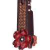 Circle Y Sarah Rose Vintage Hand-Tooled Leather One Ear Headstall with Red Flower Conchos, Chicago Screws & Durable Stainless Steel Hardware for Show & Everyday Riding view 2