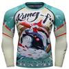 Red Plume Men Compression Tights Sports T-Shirt,Digital Printing Fitness Shirt (Kung-Fu, L) view 1