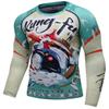 Red Plume Men Compression Tights Sports T-Shirt,Digital Printing Fitness Shirt (Kung-Fu, L) view 2
