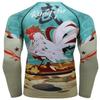 Red Plume Men Compression Tights Sports T-Shirt,Digital Printing Fitness Shirt (Kung-Fu, L) view 3