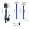 VIPMOON Golf Club Cleaner Kit, 2 Pcs Groove Sharpener Regrooving Tool and 1 Pcs Retractable Club Cleaner Brush, Portable Groove Sharpener Tool for All Golf Irons for Men (Blue) view 2