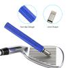 VIPMOON Golf Club Cleaner Kit, 2 Pcs Groove Sharpener Regrooving Tool and 1 Pcs Retractable Club Cleaner Brush, Portable Groove Sharpener Tool for All Golf Irons for Men (Blue) view 4