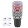 Beer Pong, Conveniently Sized Drinking Game Set, Lightweight for Tailgating for Parties(red cups 11+black cups11+4balls) view 3