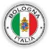 1x Bologna Round Vinyl Waterproof Sticker - 5cm / 2inches view 1