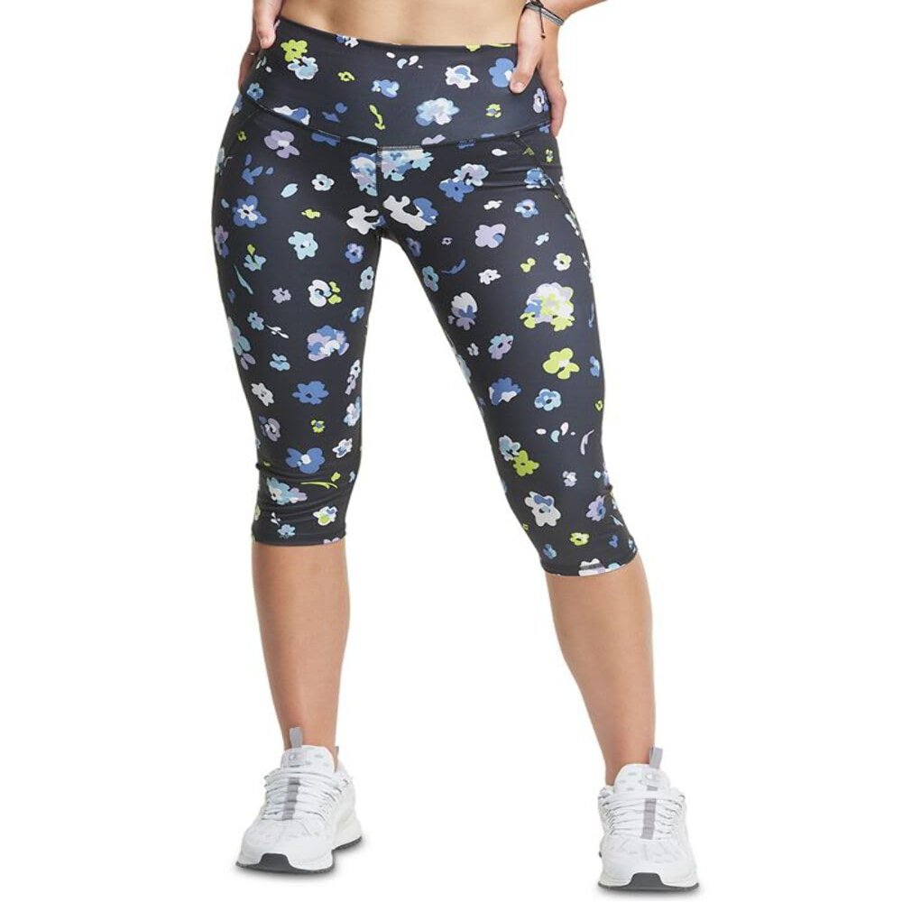 Champion Women's Sport Print Knee Tight, Organic Floral Black, Small