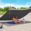 Red Suricata Family Beach Tent & Beach Canopy & 2 Beverage Holders Bundle - UPF50 UV Sun Shade Shelter (Large, Grey) view 1