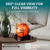 Better Display Cases Acrylic Display Case for Collectibles, Full Size Soccer Ball Display Case,Pink Risers & Black Base, Handcrafted Showcase Box.DIM;9.75" L x 9.75" W x 9.75" H.(B02) view 2