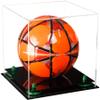 Better Display Cases Acrylic Display Case for Collectibles, Full Size Soccer Ball Display Case,Green Risers & Black Base, Handcrafted Showcase Box.DIM;9.75" L x 9.75" W x 9.75" H. (B02) view 1