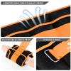 Adjustable Ankle Weights 1-8 LBS Pair with Removable Weight for Jogging, Gymnastics, Aerobics, Physical Therapy, Resistance Training|Each 0.8-4 lbs, Total 8LBS, Orange view 2