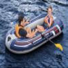 Bestway Hydro-Force Treck | One Man Inflatable Boat Raft, Rubber Dinghy with Heavy Duty Handles for 1 Person, with 1 Boat, 1 Pair of oars, 1 Foot Pump and a Repair Patch, Blue view 2