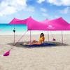 Red Suricata Family Beach Tent & Beach Canopy & 2 Beverage Holders Bundle - UPF50 UV Sun Shade Shelter (Large, Pink) view 2