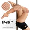 Queen Wear  Nude Latte Grip  Pole Dance Knee Pads  Perfect Woman Protection for Ballet Modern Dance and Indoor Sports (L) view 2