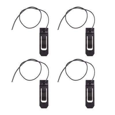 VILLCASE 4pcs Surfboard Fin Replacement Clips - Slide in Center Fin Retainer for Inflatable Paddle Boards, Nylon Snap Lock with Tether Cord, Surfboard Accessory 1.7" x 0.5"