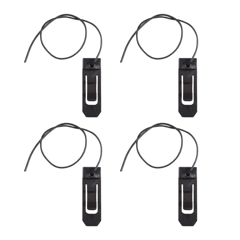 VILLCASE 4pcs Surfboard Fin Replacement Clips - Slide in Center Fin Retainer for Inflatable Paddle Boards, Nylon Snap Lock with Tether Cord, Surfboard Accessory 1.7" x 0.5"