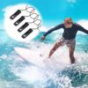 VILLCASE 4pcs Surfboard Fin Replacement Clips - Slide in Center Fin Retainer for Inflatable Paddle Boards, Nylon Snap Lock with Tether Cord, Surfboard Accessory 1.7" x 0.5" view 2