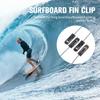 VILLCASE 4pcs Surfboard Fin Replacement Clips - Slide in Center Fin Retainer for Inflatable Paddle Boards, Nylon Snap Lock with Tether Cord, Surfboard Accessory 1.7" x 0.5" view 4
