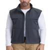 MOHEEN Men's Casual Coat Fleece Lined Sleeveless Jacket Full Zipper Softshell Vest 3XL Grey view 1