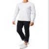 H2H Men's Comfortable Slim Fit Long Sleeve Crew Neck T-Shirt White US M/Asia L (CMTTL137) view 2