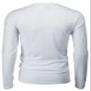 H2H Men's Comfortable Slim Fit Long Sleeve Crew Neck T-Shirt White US M/Asia L (CMTTL137) view 4