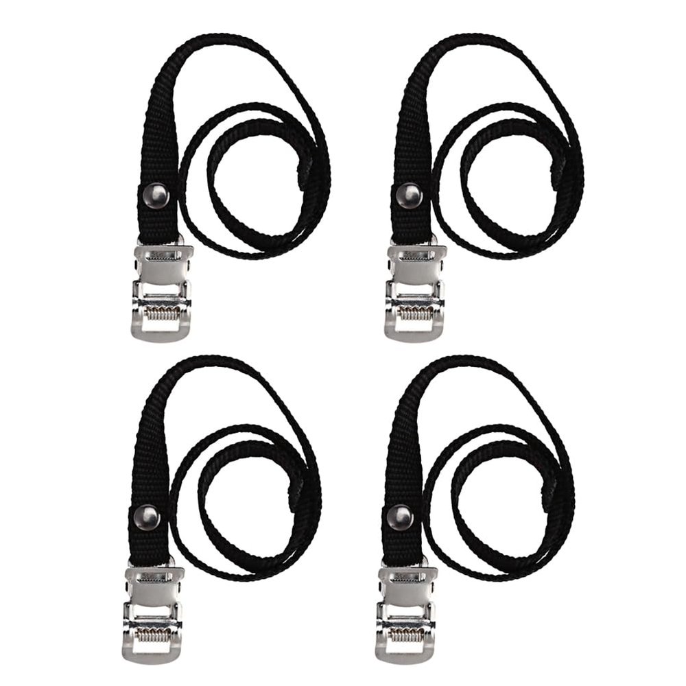 Garneck 4 Pcs Bike Rack Strap Bike Wheel Stabilizer Straps Bike Pedals Clips Strap for Exercise Bike and Outdoor Bicycles