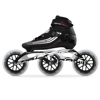 Bont 125mm Semi Race Inline Skates - Inline Speed Skating Racing - Roller Blades - 3 Wheel Skates - Easy to do a powerslide (Black/7)