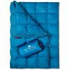 Get Out Gear Double Puffy Camping Blanket - Extra Puffy, Packable, Lightweight and Warm | Ideal for Outdoors, Travel, Stadium, Festivals, Beach, Hammock | Water-Resistant Camp Quilt (Teal Blue/Gray) view 1
