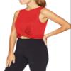 Bestisun Workout Athletic Crop Tops Yoga Pilates Shirts Gym Fitness Clothes Sports Dance Clothing Red XL view 4